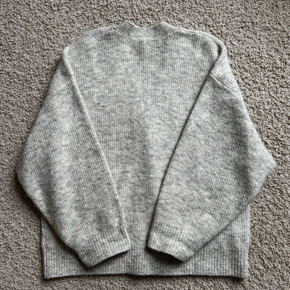 & Other Stories Alpaca Gray Oversized Cardigan Size Small - Picture 3 of 12